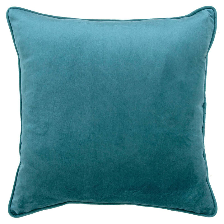 Asha Velour Teal Cushion Cover 17" x 17" - Ideal