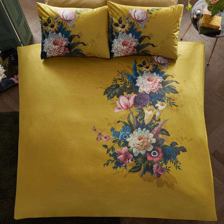 Ashington Floral Velvet Duvet Cover Set - Ideal