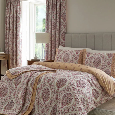 Ashmead Berry Pencil Pleat Curtains Pair - product image 4