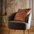 Laurence Llewelyn-Bowen Atlas Abstract Jacquard Gold Filled Cushion - Spice
