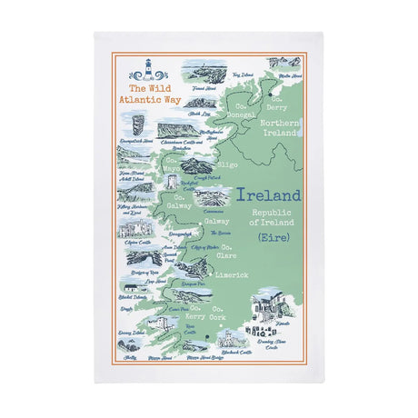 Wild Atlantic Way Cotton Tea Towel by Ulster Weavers