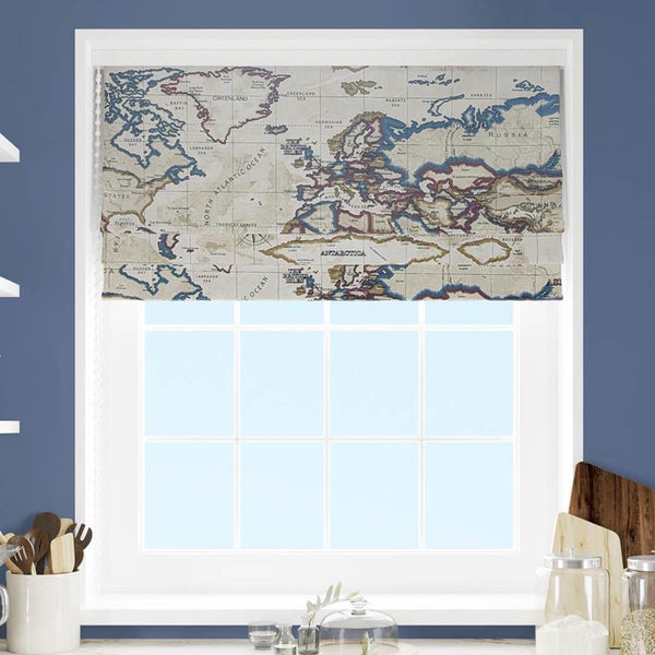 Atlas Antique Made To Measure Roman Blind - Ideal