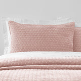 Bianca Attica Velvet Embroidered 240x260cm Bedspread Pink