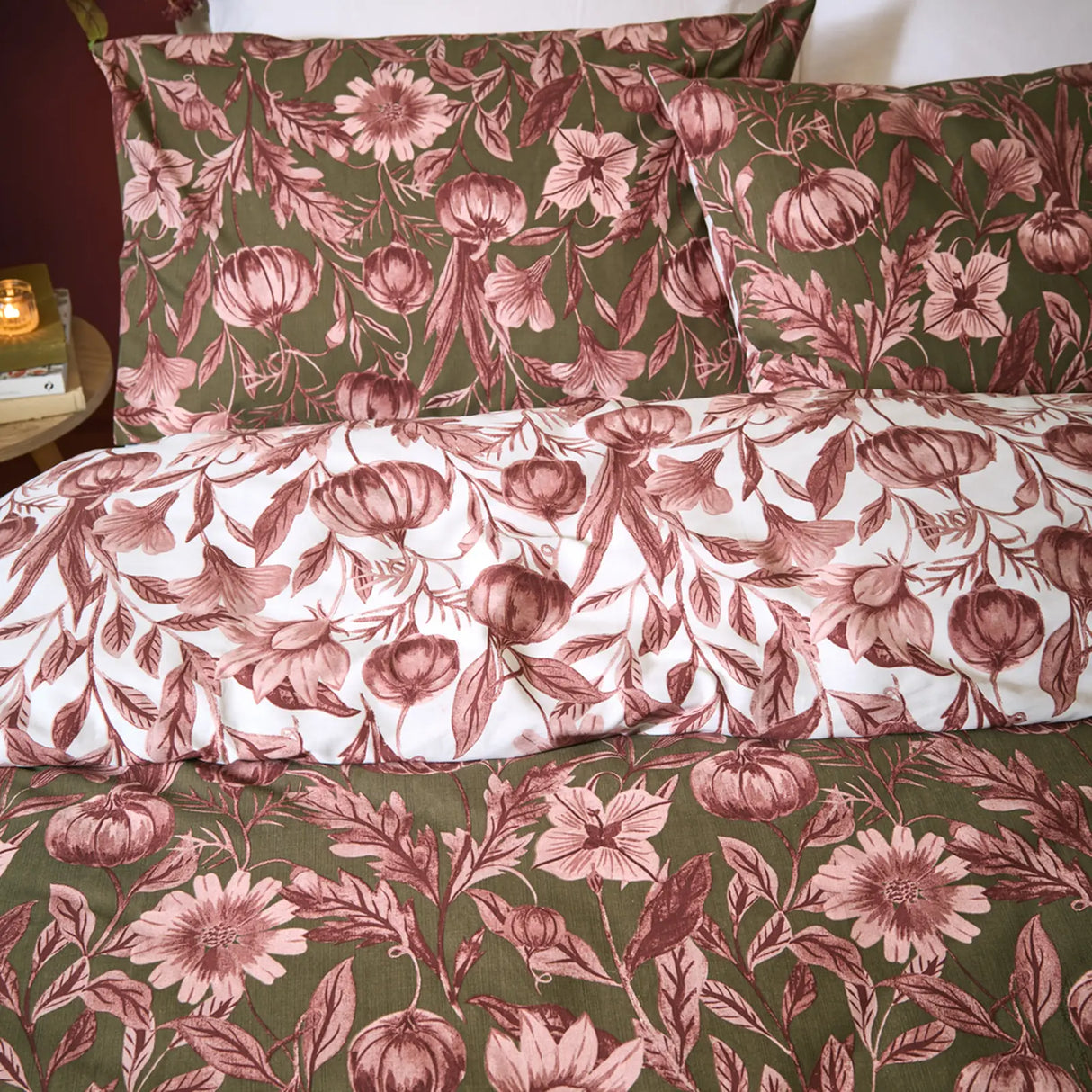 Autumn Garden Reversible Duvet Cover Set image 2