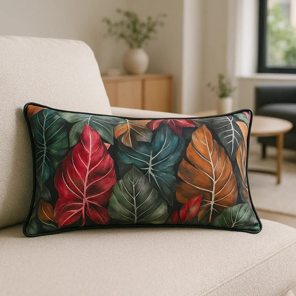 Mogori Leafage Velvet Autumn Cushion Cover 30cm x 50cm