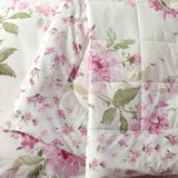 Catherine Lansfield Avebury Floral Reversible Quilted 220x230cm Bedspread Cream