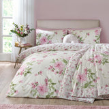 Catherine Lansfield Avebury Floral Reversible Duvet Cover Set with Pillowcase Cream