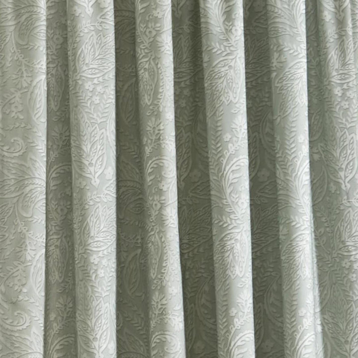 Aveline Tape Top Curtains Green - Ideal