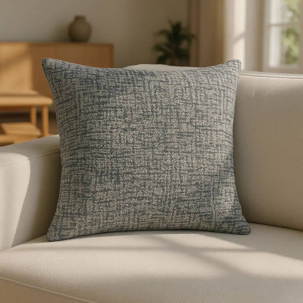 Avon Chenille Petrol Cushion Cover and Filled Cushion 45cm x 45cm