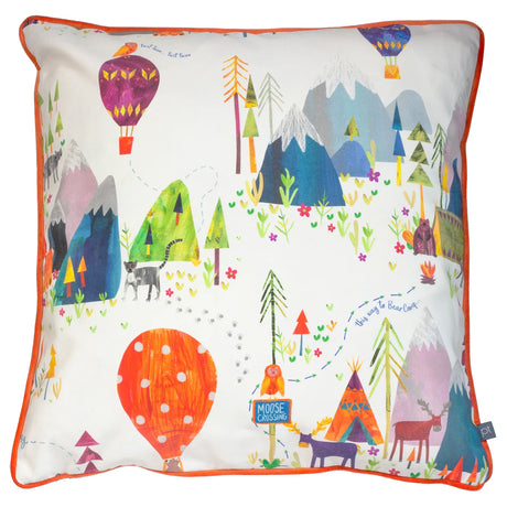 Away We Go Velvet Jungle Cushion Cover 55cm x 55cm - additional product view 1