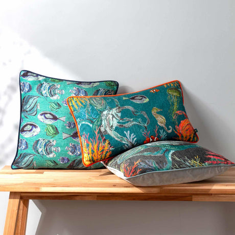 Abyss Under the Sea Cushion Cover Collection by Wylder Tropics