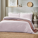 Waffle Textured Cotton Blush Duvet Cover Set