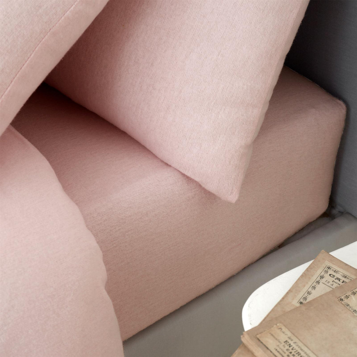 Catherine Lansfield Brushed Cotton Flannelette Fitted Sheet 32cm Deep - Pink