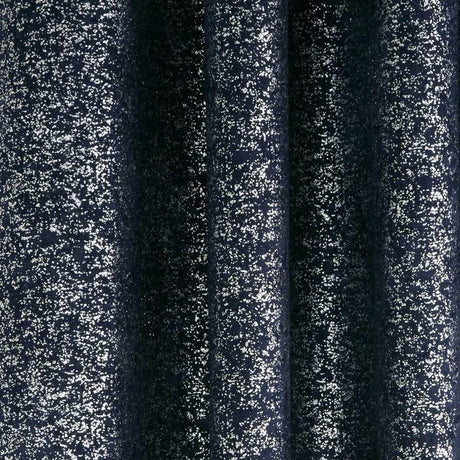 Halo Metallic Thermal Eyelet Curtains Navy 46" x 54" by Enhanced Living
