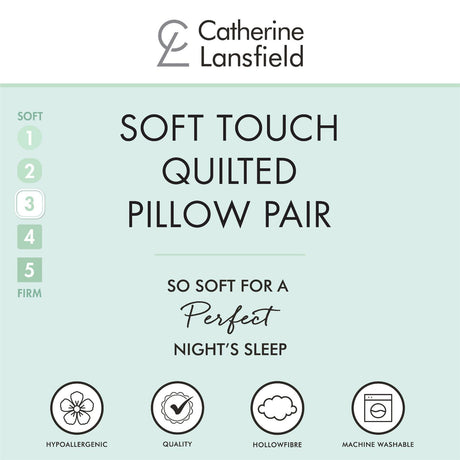 Soft Touch Quilted Pillows by Catherine Lansfield