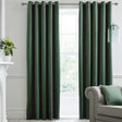 Laurence Llewelyn-Bowen Montrose Velvet Blackout Ready Made Eyelet Curtains - Bottle Green