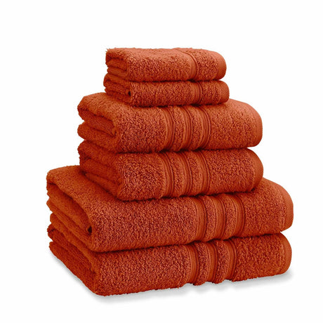 Catherine Lansfield Zero Twist 6 Piece Cotton Towel Bale Set 500GSM - Terracotta