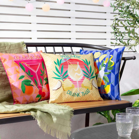 Limoncello Outdoor Cushion Cover 17" x 17" (43cm x 43cm) by furn.