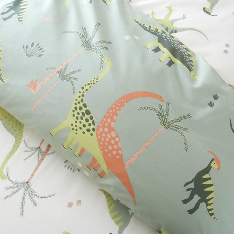 Dinosaurs Reversible Natural Duvet Cover Set