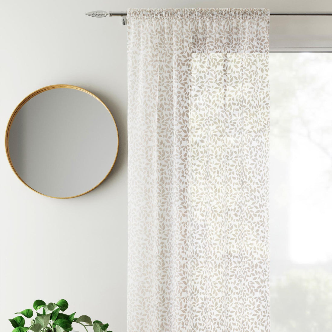 Willow Natural Voile Curtains Panel
