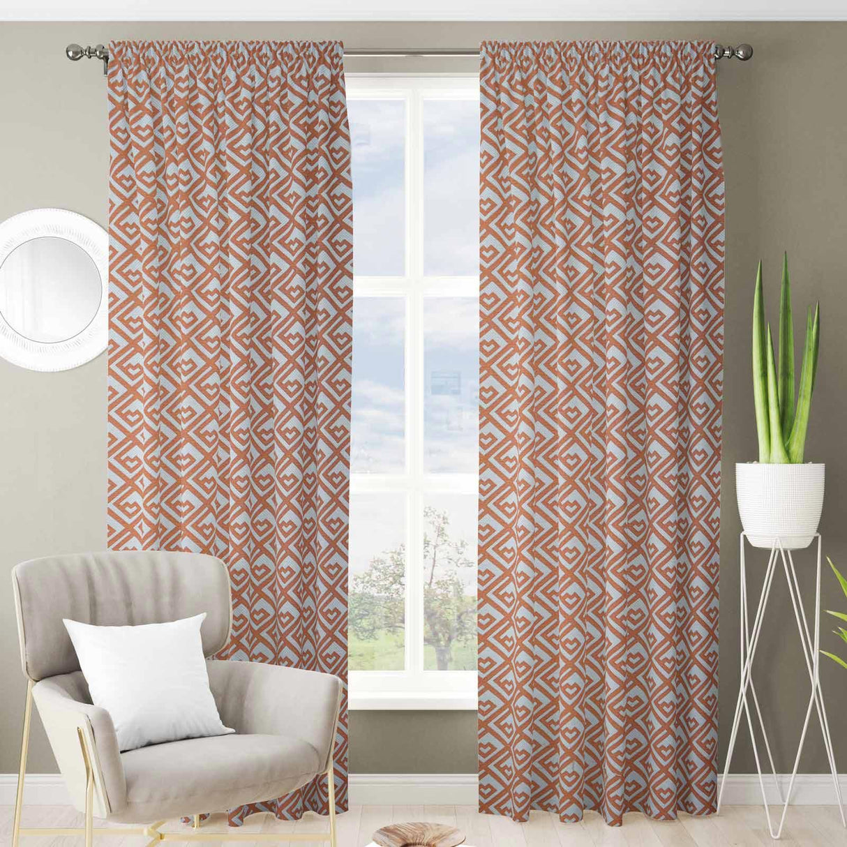 Izmir Terracotta Made To Measure Curtains by Style Furnishings
