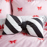 Candy Stripe Bow 3D Cushion by Sassy B