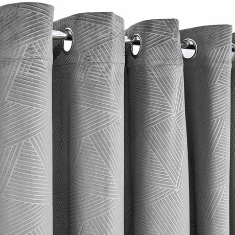 Thermal Embossed Velvet Blackout Eyelet Curtains by Emma Barclay