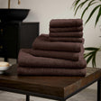 Catherine Lansfield Quick Dry Cotton 8 Piece Towel Bale - Chocolate
