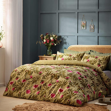 House of Bloom Poppy Sage Duvet Cover Set