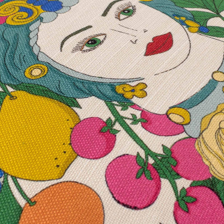 Taormina Floral Piped Cushion Cover 17" x 17" (43cm x 43cm) by furn.