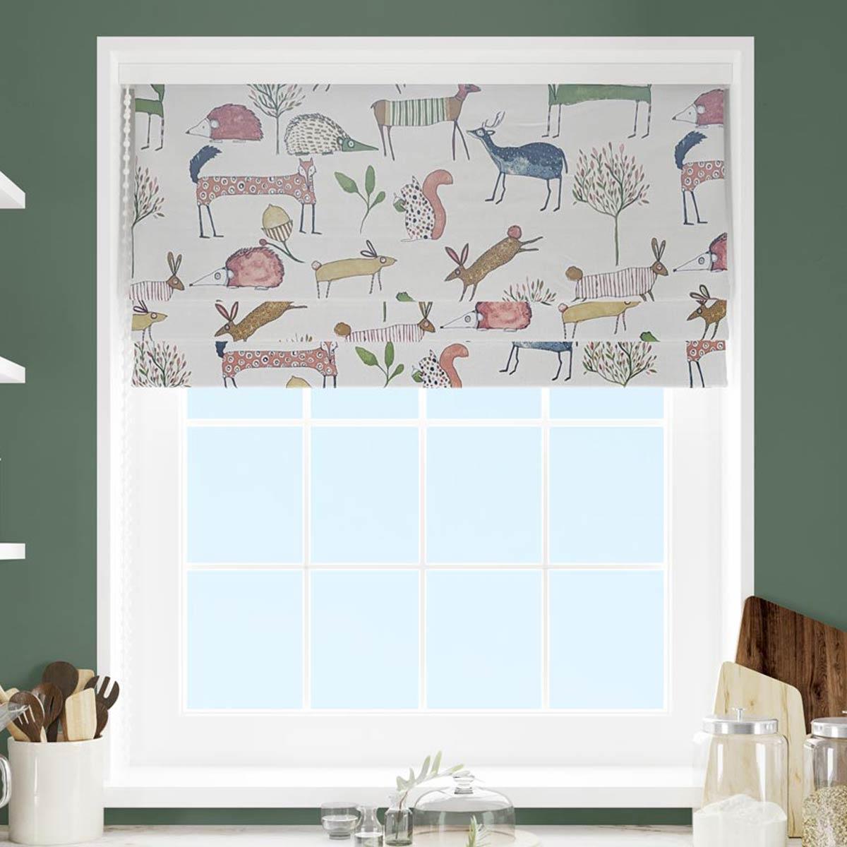 Oh My Deer Berry Made To Measure Roman Blind by Style Furnishings