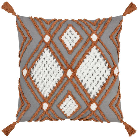 Aquene Tufted Tasselled Cushion Cover 20" x 20" by furn.