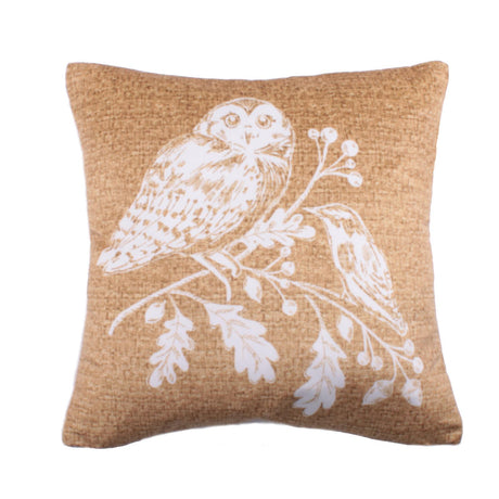 Woodland Owls Cushion Cover 17" x 17" (43cm x 43cm) by Dreams & Drapes Lodge