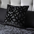 Catherine Lansfield Lattice Filled Cushion - Black