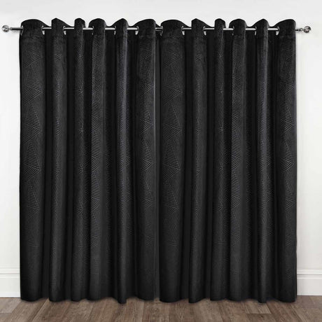 Thermal Embossed Velvet Blackout Eyelet Curtains by Emma Barclay
