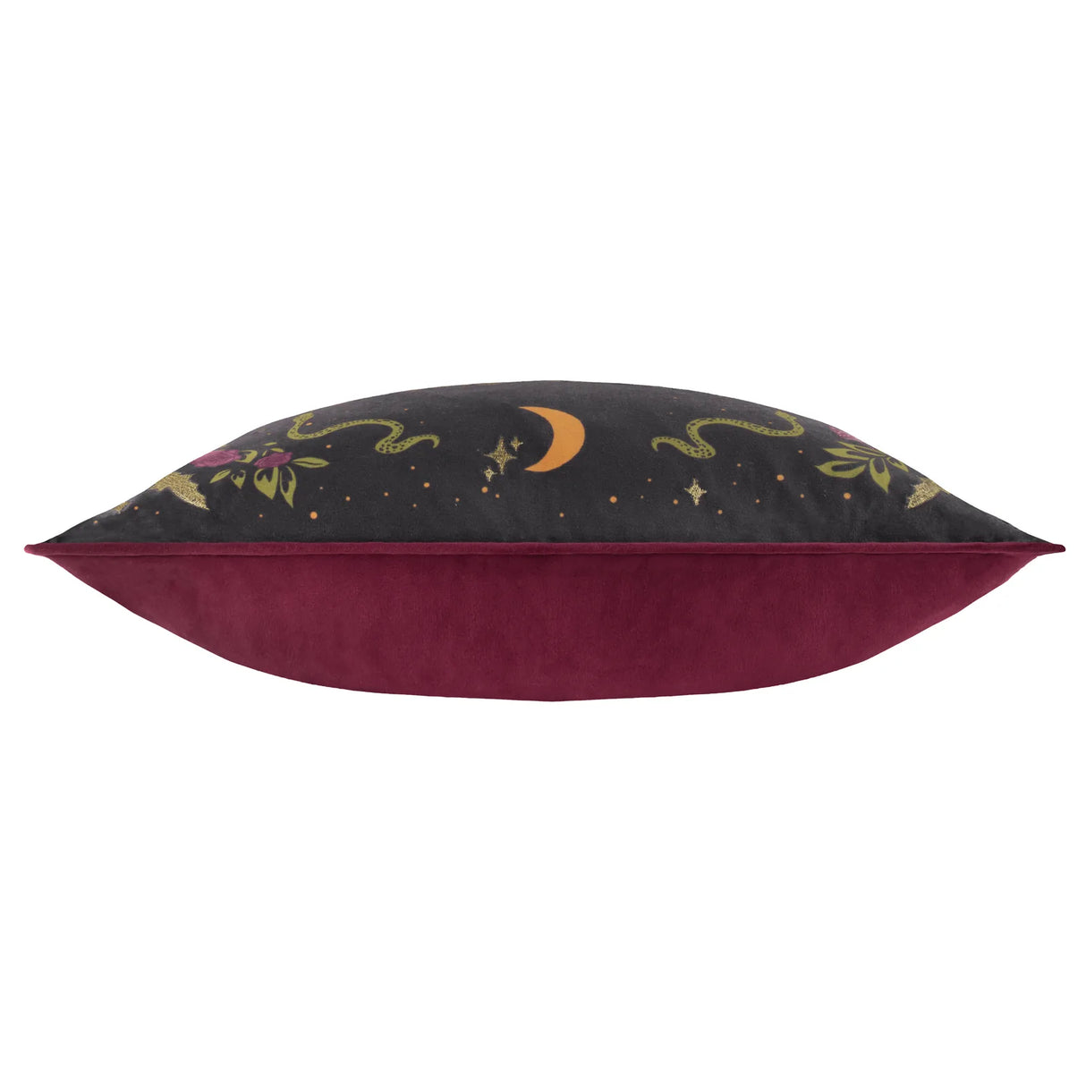 Bad Witch Embroidered Velvet Cushion Cover Black Magic 30 x 50cm - image 4