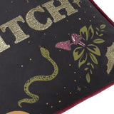 Bad Witch Embroidered Velvet Cushion Cover Black Magic 30 x 50cm - image 5