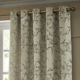 Bamboo Fully Lined Jacquard Eyelet Curtains Champagne - image 4