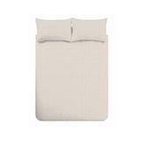 Catherine Lansfield Bamford Gingham Check Reversible Duvet Cover Set with Pillowcase Natural