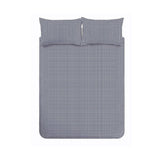 Catherine Lansfield Bamford Gingham Check Reversible Duvet Cover Set with Pillowcase Navy Blue
