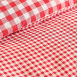 Catherine Lansfield Bamford Gingham Check Reversible Duvet Cover Set with Pillowcase Red
