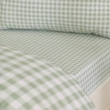 Catherine Lansfield Bamford Gingham Check Fitted Sheet Green