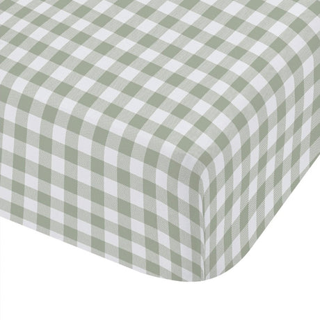 Catherine Lansfield Bamford Gingham Check Fitted Sheet Green