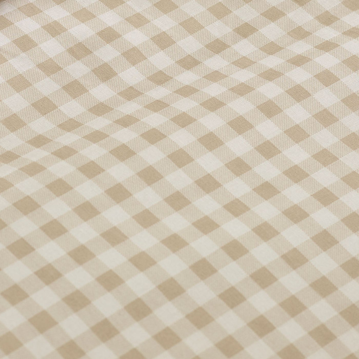 Catherine Lansfield Bamford Gingham Check Fitted Sheet Natural