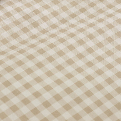 Catherine Lansfield Bamford Gingham Check Fitted Sheet Natural