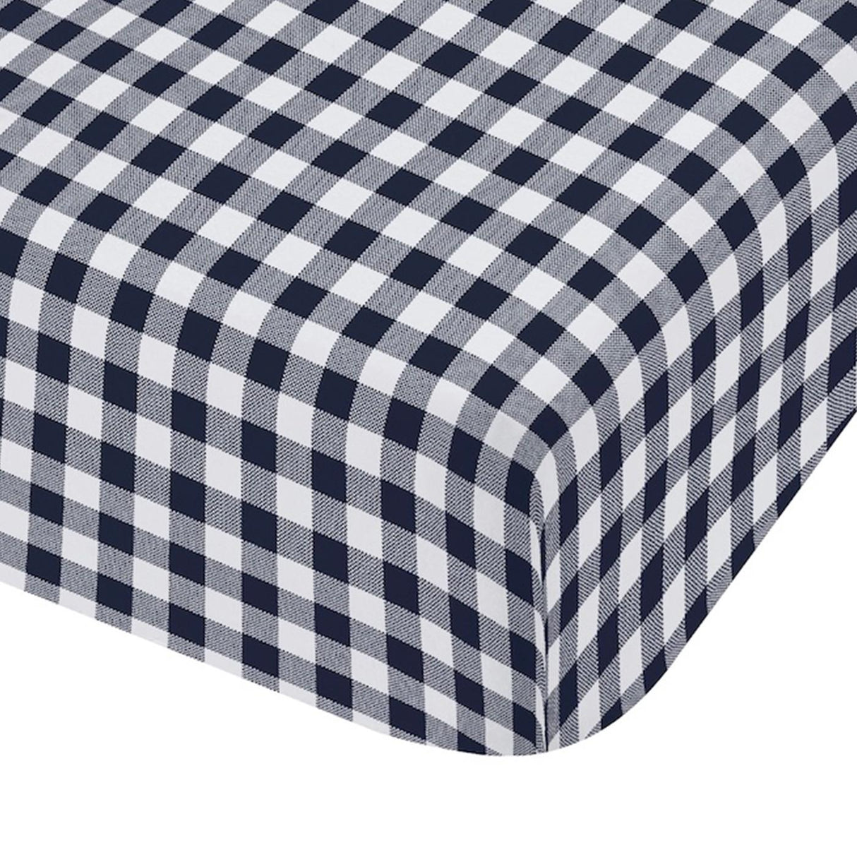 Catherine Lansfield Bamford Gingham Check Fitted Sheet Navy Blue
