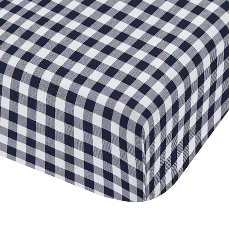 Catherine Lansfield Bamford Gingham Check Fitted Sheet Navy Blue
