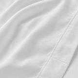 Macro close-up of the cotton fabric on the Baratta 100% Cotton White Duvet Cover Set