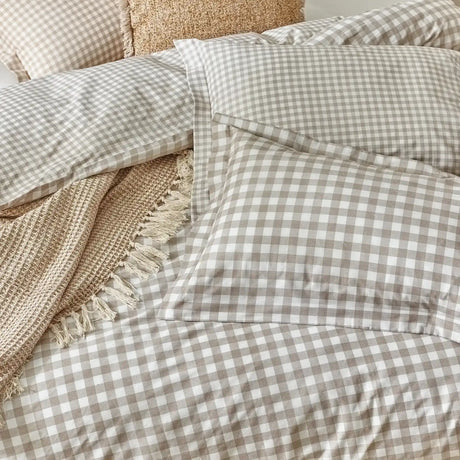Barton Natural 100% Cotton Duvet Cover Bedding Set - additional product view 2