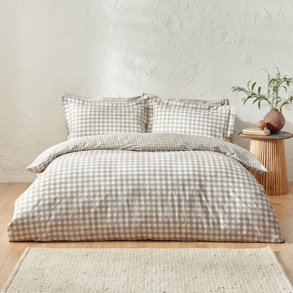 Barton Natural 100% Cotton Duvet Cover Bedding Set - additional product view 3